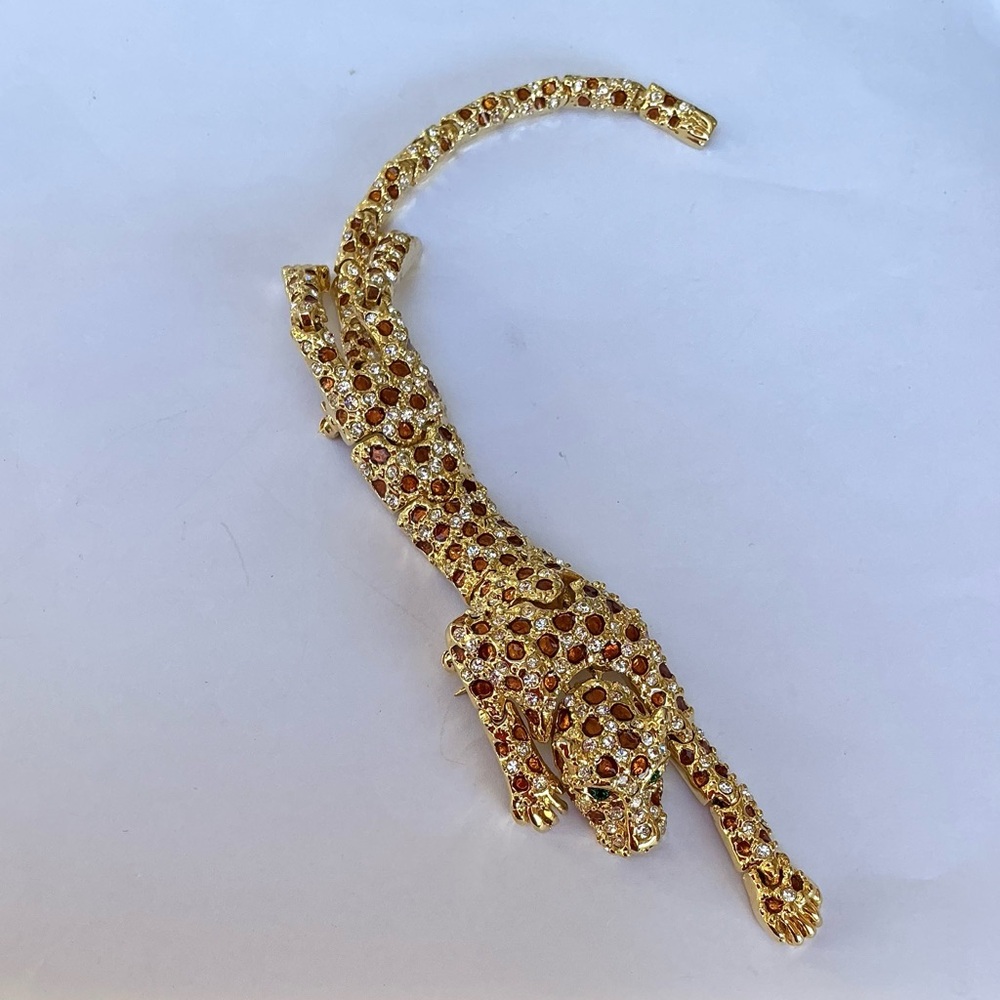 Vintage Articulated Panther Shoulder Brooch
